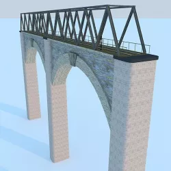 Train Bridge Max 2011 3D model