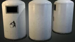 Trashbin 01 Low-poly 3D model