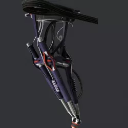Trimaniple robotic arm animated 3D model