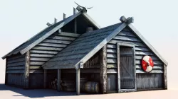 Viking House 2 Low-poly 3D model