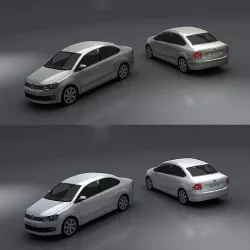 Volkswagen Polo Low-poly 3D model