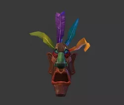 Wacky Tribal Voodoo Mask  Low-poly 3D model