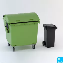 Wheeled-bins 120L 1100L 3D model