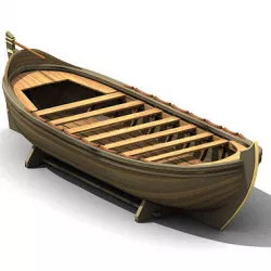 XVII century life-boat 3D model