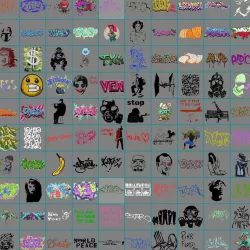 100 Cut Out Graffiti for decals Texture