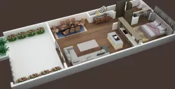 3d floor plans of appartment building all floors 3D model