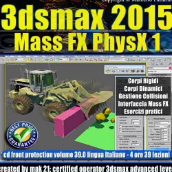 3ds max 2015 Mass Fx PhysX v 39 Italiano cd front 3D model