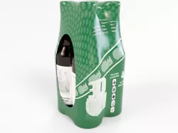 4 pack 500ml bottles in a plastic shrinkwrap 3D model