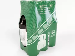 6 pack 500ml bottles in a plastic shrinkwrap 3D model