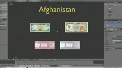 Afghanistan - paper - money models 3D model