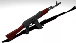 AK-101 No scope and PSO-1 version Low-poly  3D model