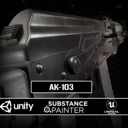 AK-103 Low-poly  3D model