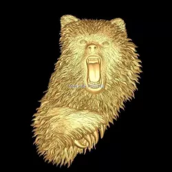 angry bear 3D models for artcam and aspire 3D model