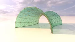 Architectural spaceframe arched structure  3D model
