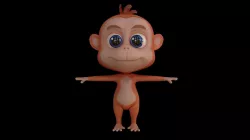 Asset - Cartoons - Character - Monkey - 3D Models Low-poly  3D model