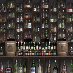 Bar with alcohol 3D model
