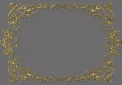 barocco ornamental frame 3D model