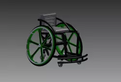 Basketball Wheelchair (.iam, .stp)