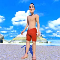 Beach Boy Low-poly  3D model