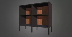 Bookcase Low-poly  3D model