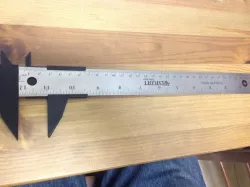 Caliper add-on for Westcott Stainless Steel Ruler