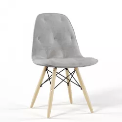 Carson Carrington Skara Mid-century Grey Upholstered Chairs 3D 3D model