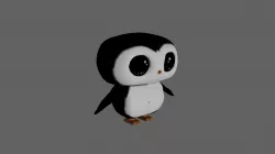 Cartoon Penguin Low-poly  3D model