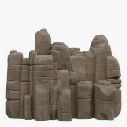 Cartoon stone 3D model