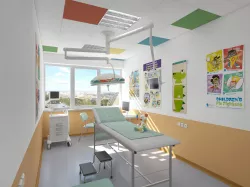 Childrens doctor ordination office at a health center 3D model
