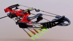 Compound Bow Low-poly  3D model