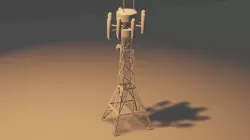 Coms tower Low-poly  3D model