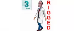 doctor toon male man caracter created for animation Low-poly  3D model