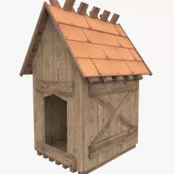 Doghouse Low-poly  3D model