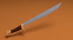 Egyptian Sword  Low-poly  3D model