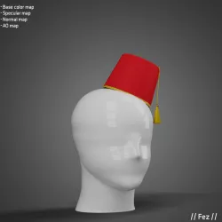 Fez - Low Poly model Low-poly  3D model