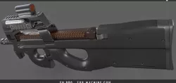 FN P90 - SUB-MACHINE GUN 3D model