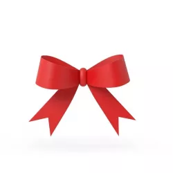 Gift ribbon red simple cartoon 3D model