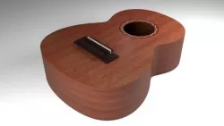 Guitar Body  Low-poly  3D model