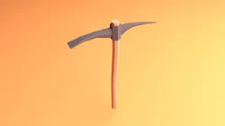 Iron Pickaxe Low-poly  3D model