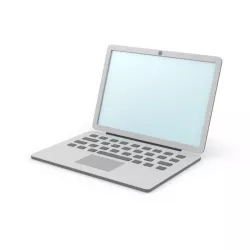 Laptop simple cartoon clean 3D model