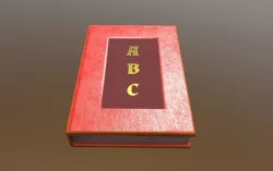 Low Poly Alphabet Book PBR Game Ready Low-poly  3D model