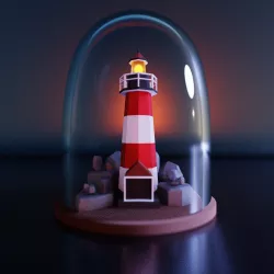 Low poly Lighthouse 3D model