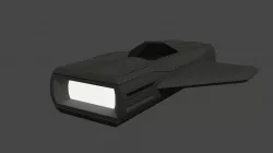 Low poly spaceship 3D model