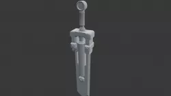 Mechanical sword Low-poly  3D model