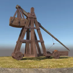 Medieval Catapult 3D model