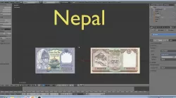 Nepal - paper - money models 3D model