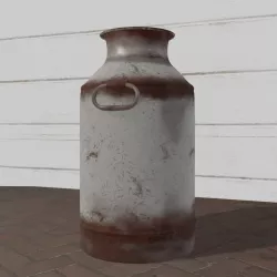 Old Milk Can Low-poly  3D model