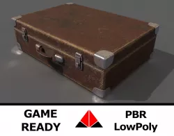 Old suitcase Low-poly  3D model