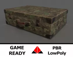 Old suitcase Low-poly  3D model