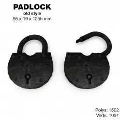 Padlock old style Low-poly  3D model